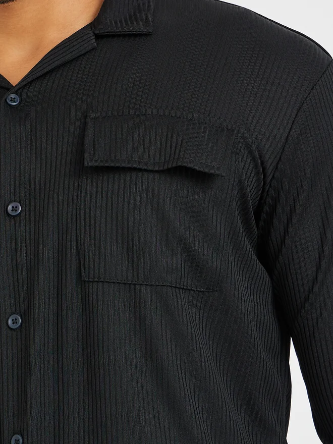 Styli Styli Solid Relaxed Fit Buttoned Shirt