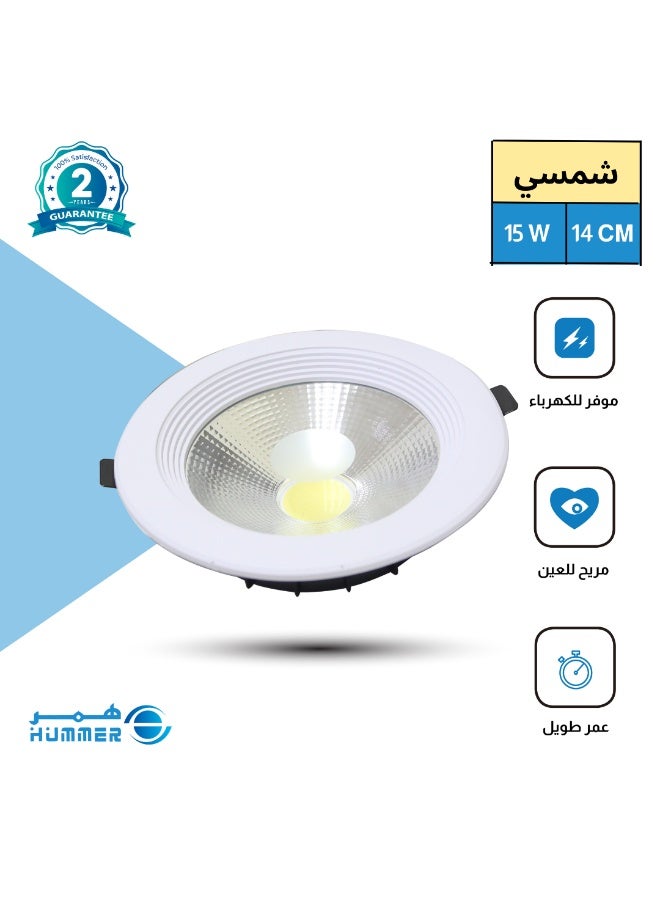 هامر داون لايت كشاف دفن لون الاضاءة شمسي 14 سم 15 واط اضاءة راقية وتصميم عملي - Image 1