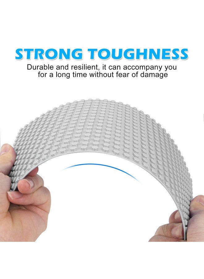 BOROLA ألواح قاعدة كلاسيكية لبناء الطوب 10 "X 5" ، متوافقة مع معظم العلامات التجارية الكبرى لطوب البناء المستخدمة كركائز لبناء الأبراج وقواعد سطح المكتب (4 عبوات رمادية فاتحة) - Image 4