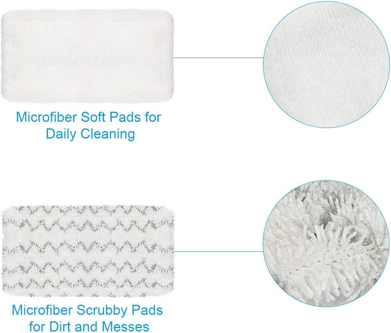 Wisorder 4 Pack Steam Mop Pads for Bissell Symphony 1252 1606670 1543 1652 1132 1530 11326 Vacuum and Steam Mop, Bissell 2747A Replacement Pads, Bissel Symphony Pet Mop Pads, Microfiber Washable & Reusable - Image 2