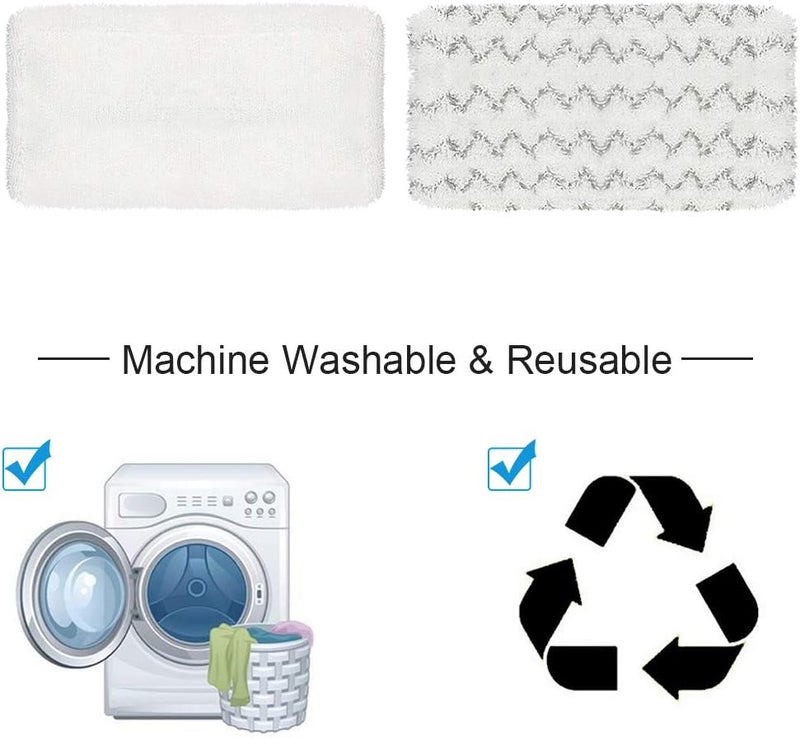 Wisorder 4 Pack Steam Mop Pads for Bissell Symphony 1252 1606670 1543 1652 1132 1530 11326 Vacuum and Steam Mop, Bissell 2747A Replacement Pads, Bissel Symphony Pet Mop Pads, Microfiber Washable & Reusable - Image 5
