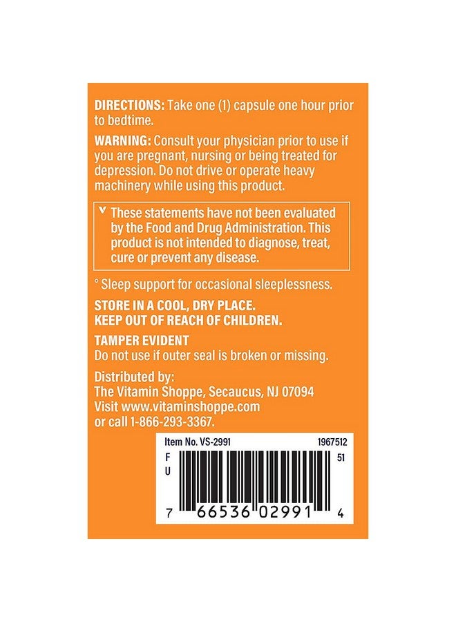 The Vitamin Shoppe Snooze-in with Melatonin (240 Capsules) - Image 4