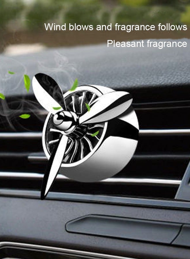 Car Mounted Perfume Car Air Conditioner Air Outlet Small Fan Aromatherapy Car Interior Odor Removal Black - Image 5