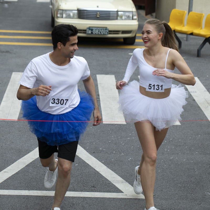 Simplicity Tutu Skirts for Women Women's Classic Vintage 5-Layered Tulle 5k,10k Running Tutu Skirt White Tutu for Women, White Tutu - Image 4