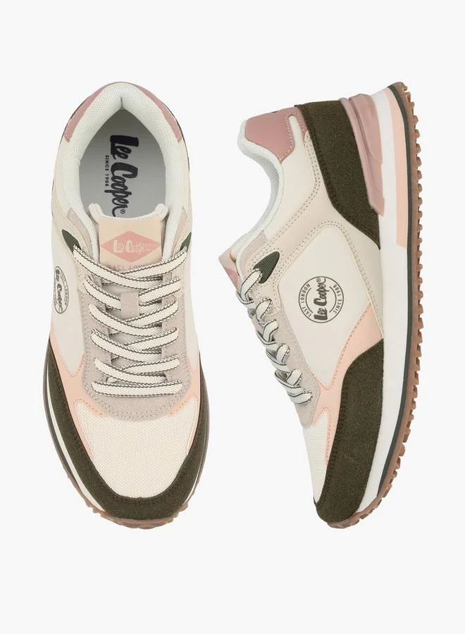 Women Colourblock Lace-Up Ankle Sneakers