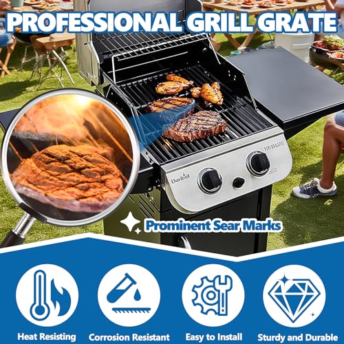 SafBbcue 18 Inch Grill Grates for Charbroil Performance 2 Burner 463625217, 463673519, 463625219, 463673017, G470-0003-W1, G470-0002-W1 G321-0005-W1 Grill Parts, Performance 300 2-Burner Gas Grill - Image 5