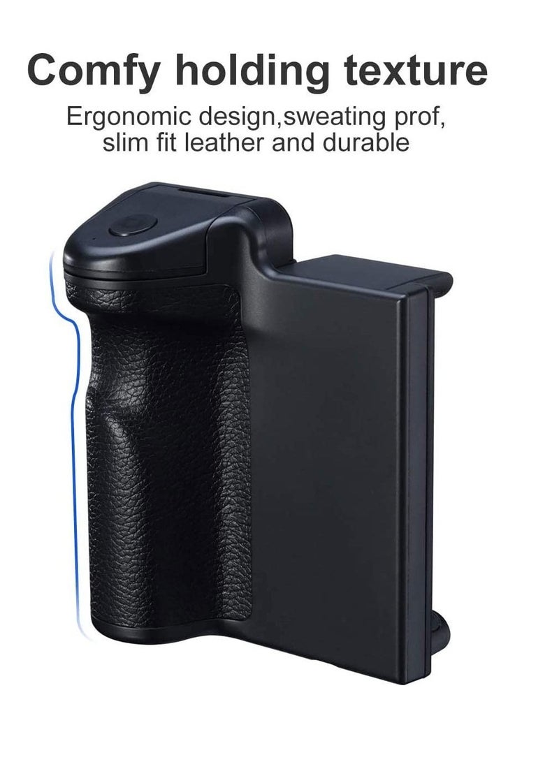 SYOSI Phone Mount Phone Mount with Remote Cell Phone Tripod Adapter Grip Holder with Detachable Wireless Shutter for iPhone Video Photo Shooting Suitable for travel Outdoor Shooting Black - Image 4