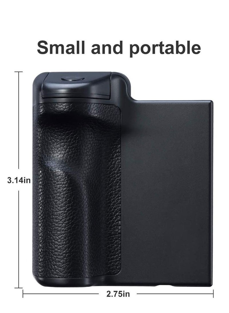 SYOSI Phone Mount Phone Mount with Remote Cell Phone Tripod Adapter Grip Holder with Detachable Wireless Shutter for iPhone Video Photo Shooting Suitable for travel Outdoor Shooting Black - Image 2