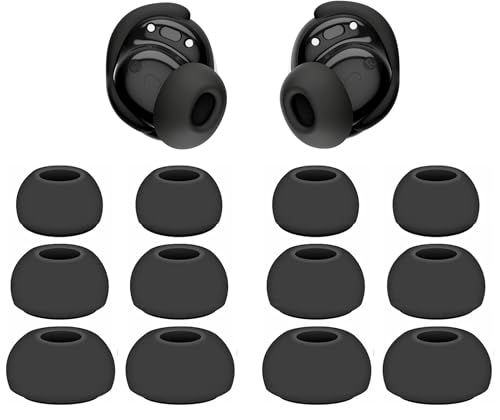 JNSA Replacement Earbuds Tips Silicone Ear Tips Compatible with Bose New QuietComfort Earbuds, Black, Earphones Eartips Earpads Ear Caps S/M/L 3 Size 6 Pairs,Black 803b - Image 1