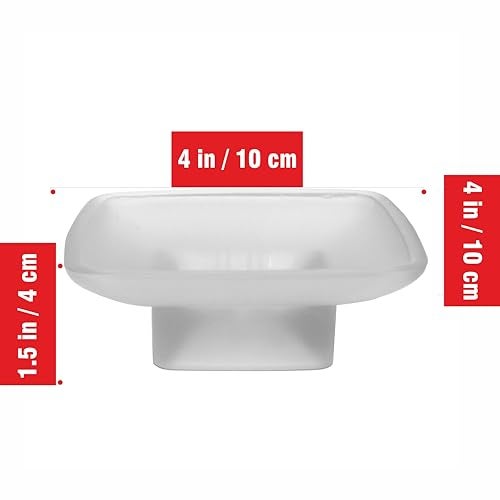 Pure Source India Glass Soap Dish, 1 Piece, Square - Image 3