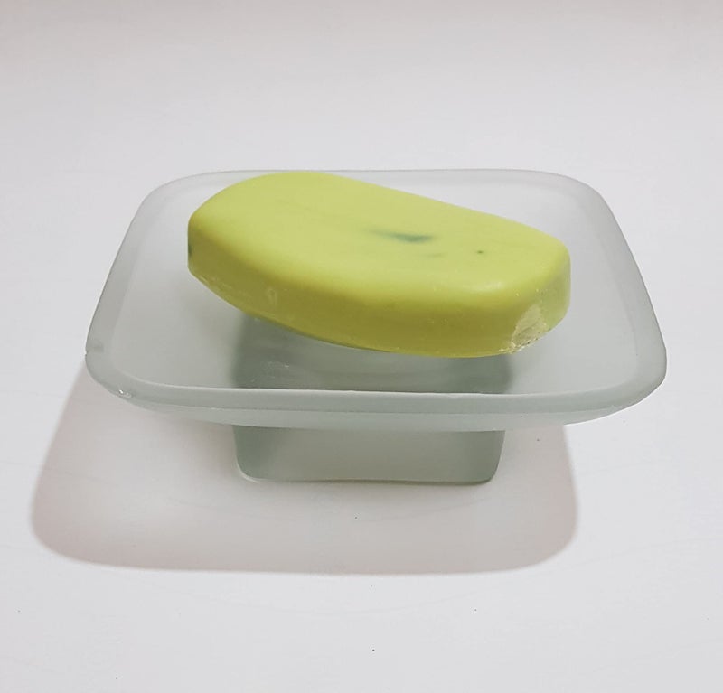 Pure Source India Glass Soap Dish, 1 Piece, Square - Image 2