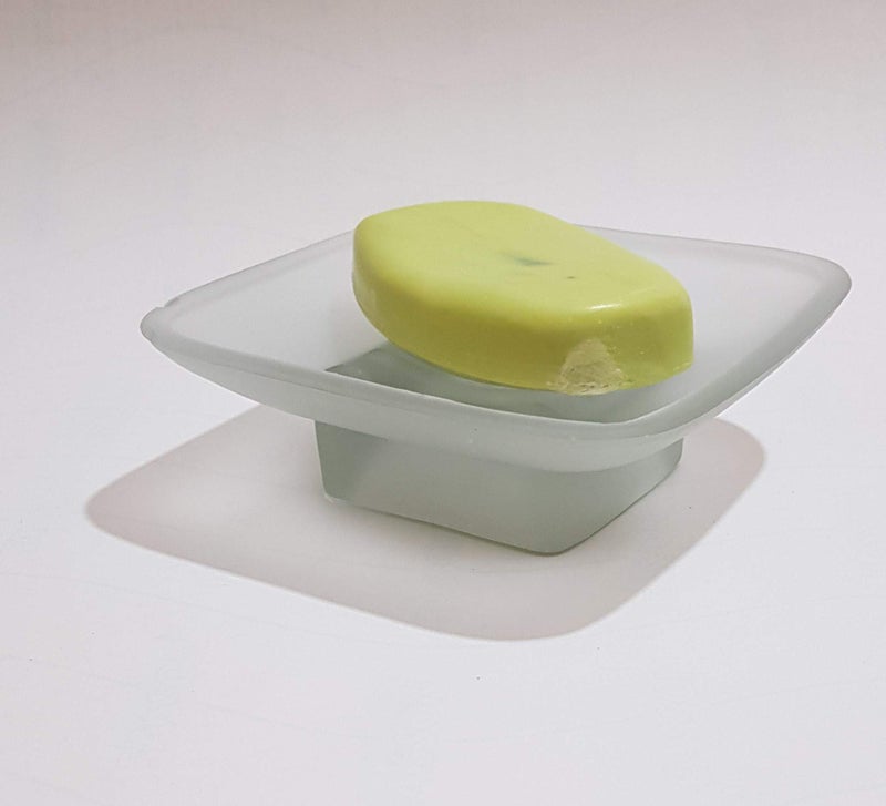 Pure Source India Glass Soap Dish, 1 Piece, Square - Image 4