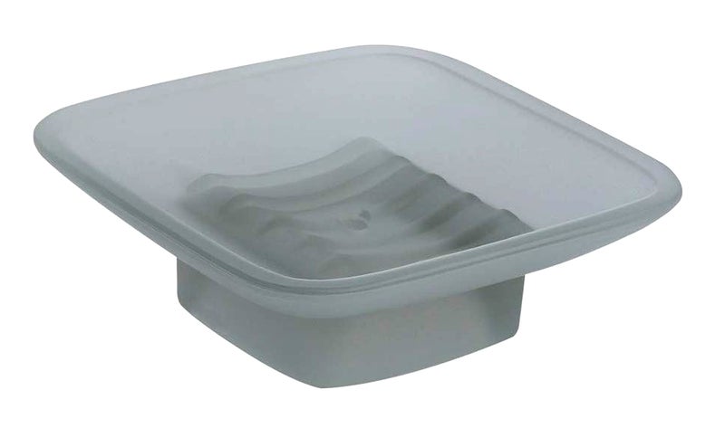 Pure Source India Glass Soap Dish, 1 Piece, Square - Image 1