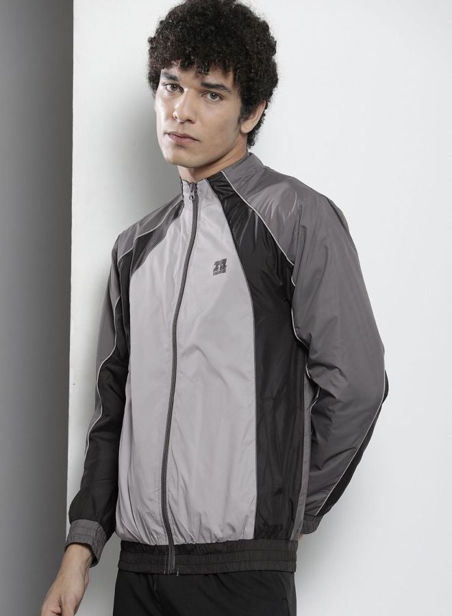 The Indian Garage Co Men Regular Fit Printed Round Neck Long Sleeves Windcheater - Image 3