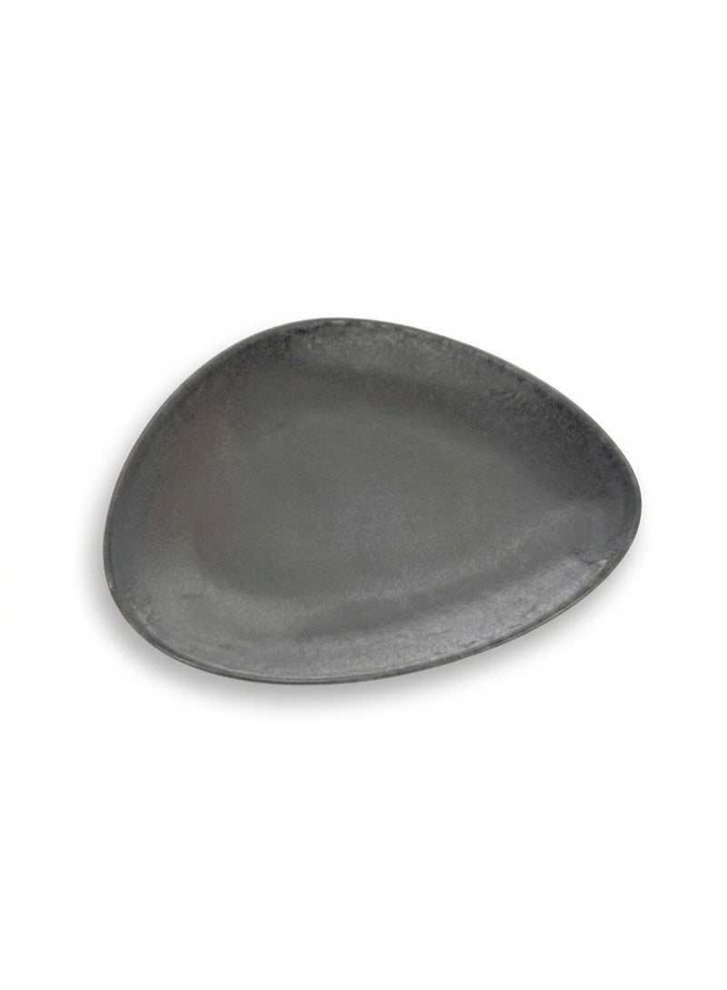 Ariane Premium Fine Porcelain Triangle Plate 21cm Granite Grey - Image 1