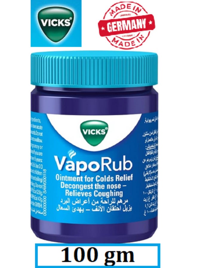 Vicks VapoRub Original - Ointment Balm For Colds Relief - 100g - Image 1