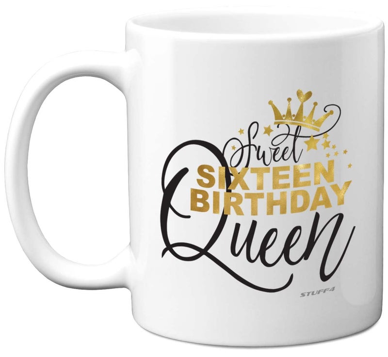 16th Birthday Mug for Girls Her  Sweet 16  Happy Sixteenth Gift 16 Birthday Girl for Daughter Granddaughter Niece Sister Friend Cousin Female Gifts 11oz Ceramic Dishwasher Safe Coffee Mugs