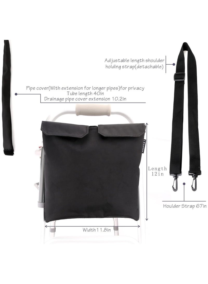 general Drainage Bag and Urine Bag Pouch with Adjustable Straps Privacy Canvas Bag for Urine Bag Storage Can Be Hung as a Catheter Bag - Image 3