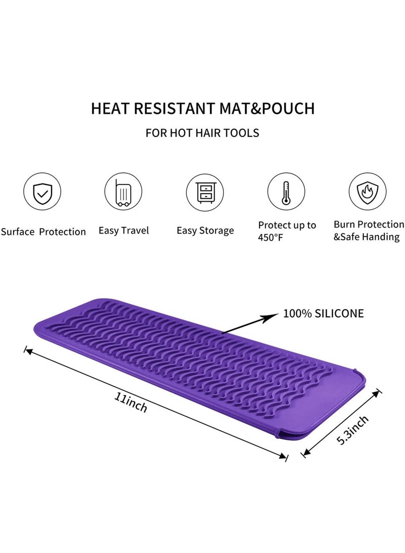 Y&D Silicone Heat Resistant Travel Mat Pouch for Hair Straightener Crimping Iron Curling - Image 4