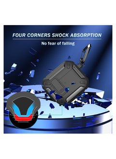 SYOSI for AirPods 3rd Generation Case Cover Shockproof Hard Shell Protective Armor with Lock for AirPod Gen 3 Charging Case 2021 Front LED Visible Black  - Image 3