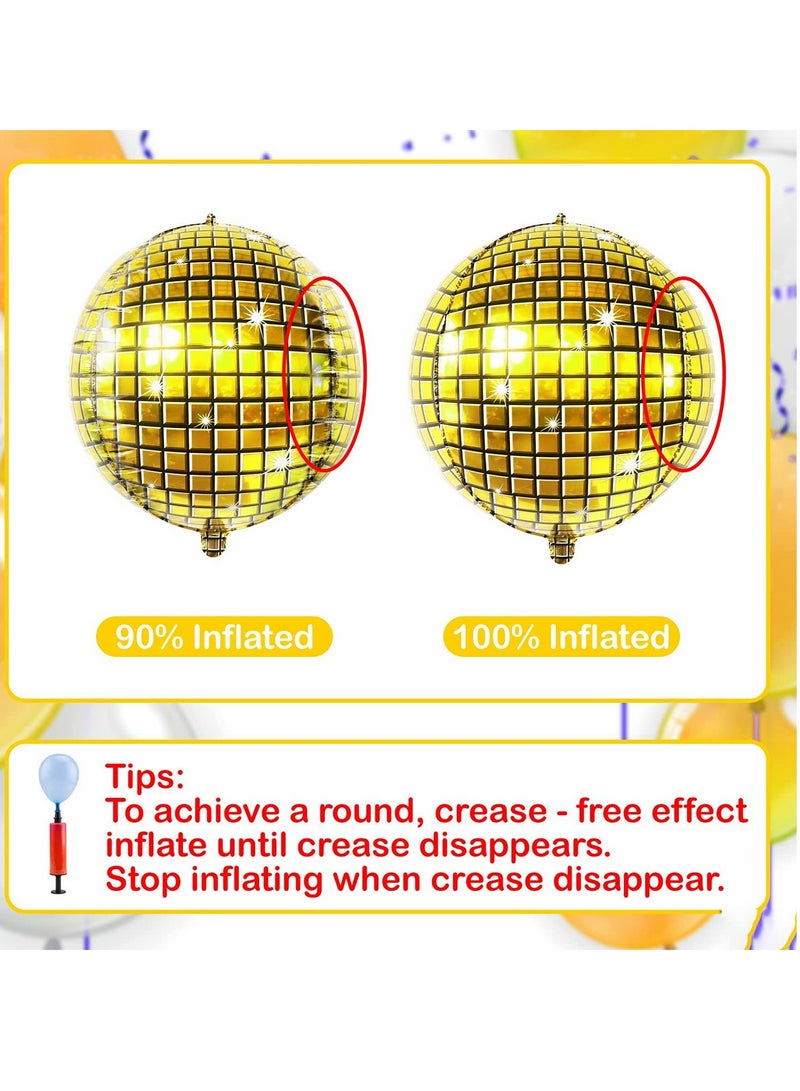 KASTWAVE Mirror Balloons, 6 Pcs Disco Metallic Balloons for 70s Party Decorations - Image 5