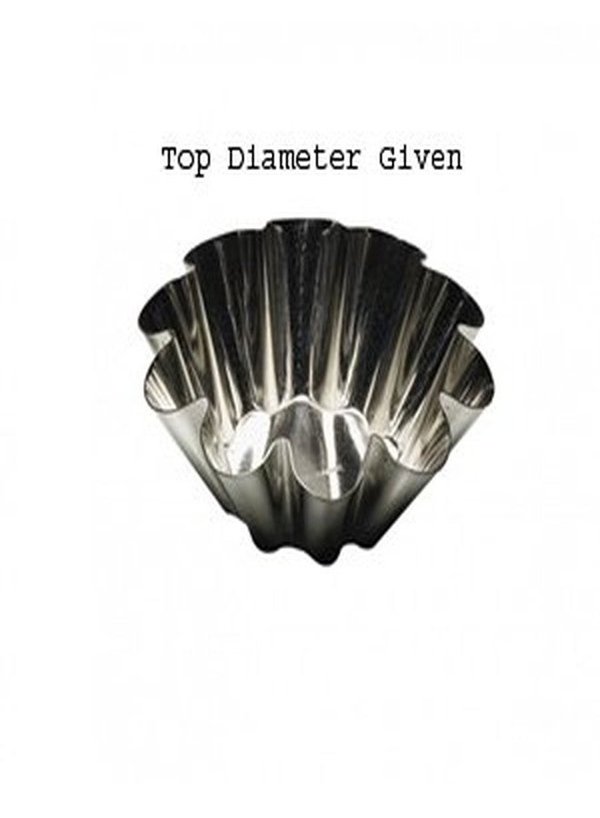 Gobel Fluted Brioche Heavy Tinned Steel Mold - 2-3/8" - Image 2