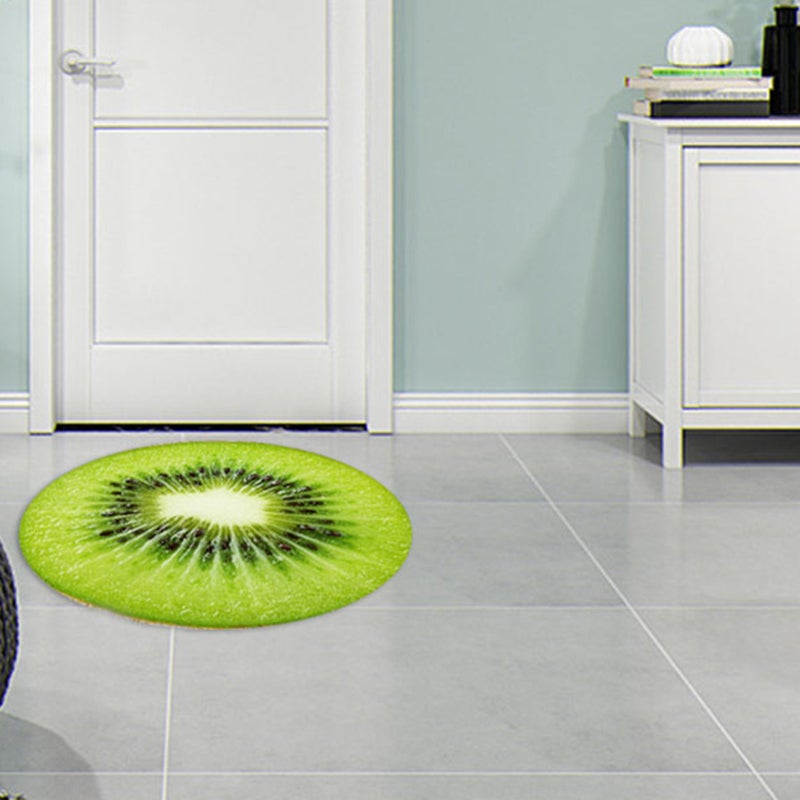 2pcs 3D Fruit Floor Sticker Tile Sticker Round Floor Ornament Non- Decals Self Adhesive Wall Decal - Image 2
