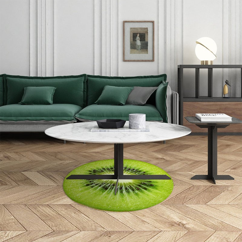2pcs 3D Fruit Floor Sticker Tile Sticker Round Floor Ornament Non- Decals Self Adhesive Wall Decal - Image 3