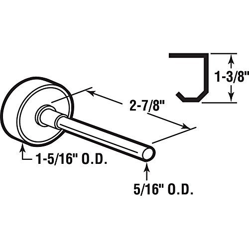 Prime-Line PrimeLine GD 52112 Garage Door Roller 12 In x 1516 In Steel Flat Wheel Frantz 2 Pack - Image 3