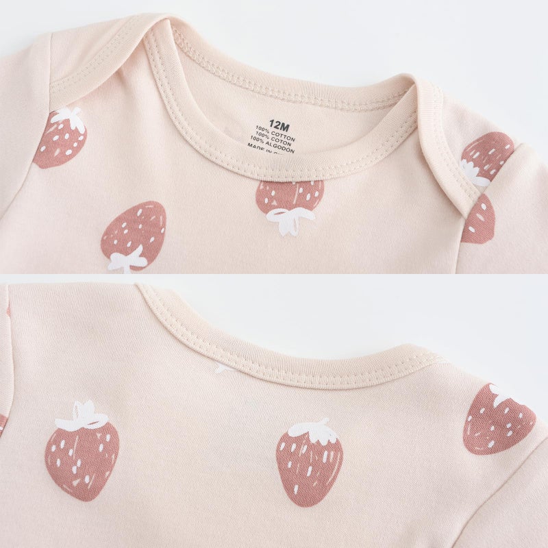 Ruliby Baby Girl Bodysuit and Pant Set Cotton Soft Newborn Clothes Outfits 3-6 month - Image 2