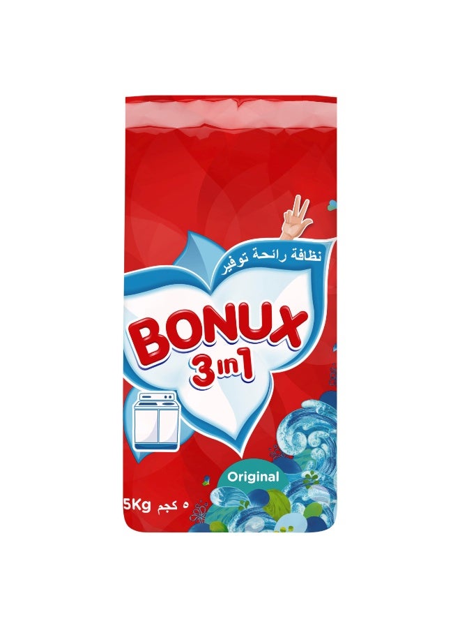 بونكس مسحوق غسيل بونوكس ٣ في ١ برائحة أصلية، ٥ كجم