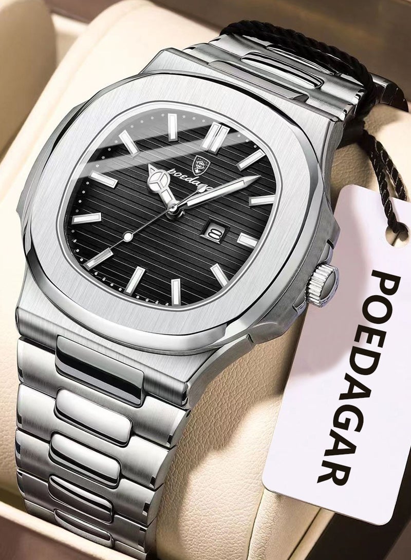 POEDAGAR Man Watch Waterproof Luminous Men's Watch Quartz-41mm - Image 1