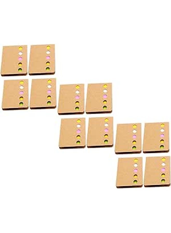 12 Pieces Self Adhesive Kraft Paper Page Tabs Bookmark Labels for School Office - Image 1
