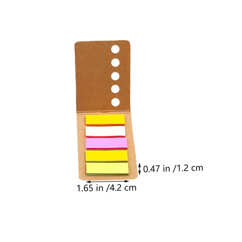 12 Pieces Self Adhesive Kraft Paper Page Tabs Bookmark Labels for School Office - Image 3