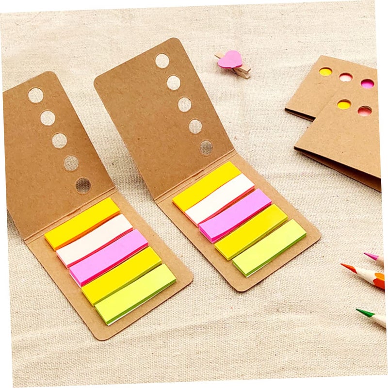 12 Pieces Self Adhesive Kraft Paper Page Tabs Bookmark Labels for School Office - Image 4
