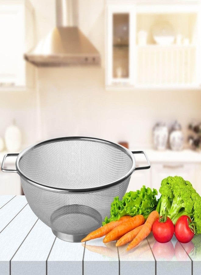 Deoxys Stainless Steel Colander Silicone Handle Large Heavy Duty Professional Kitchen Strainer Great for Pasta, Berry, Veggies, Noodles, Fruits - Image 1