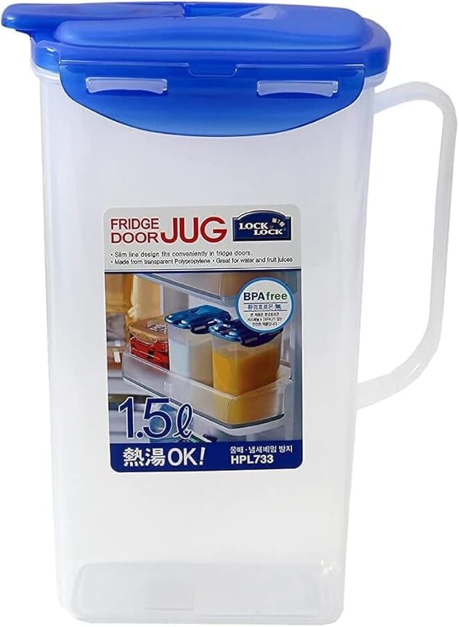 LocknLock Water Jug With Handle Blue, 1.5L, HPL733