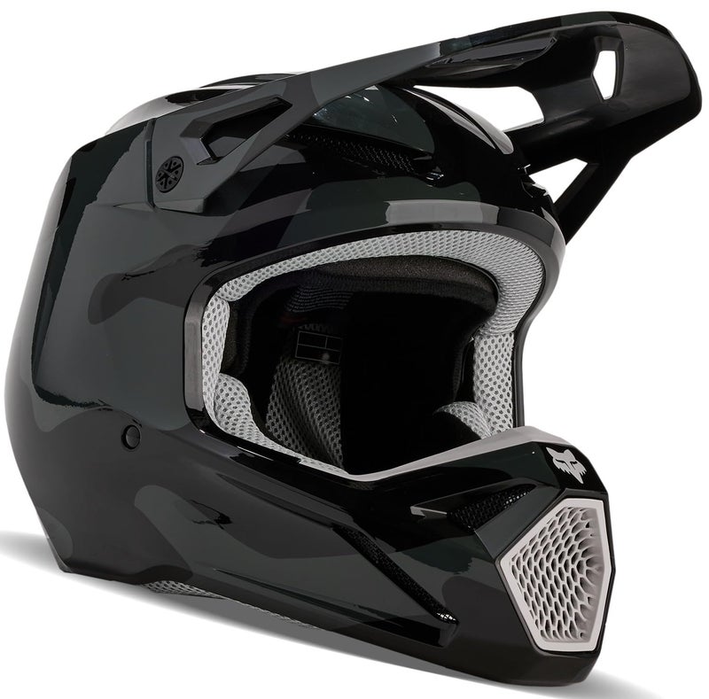 Fox Racing Unisex V1 Motocross Dirt Bike Helmet Black Camo XXLarge - Image 2