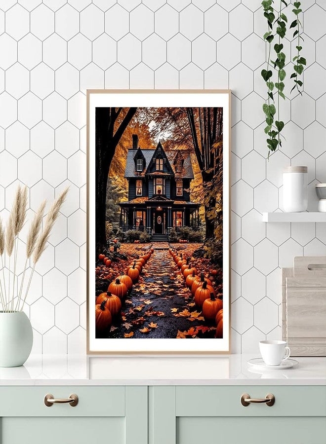 HITO Landscape Paint by Number for Adults-Paint by Numbers for Adults Halloween,House Paint by Numbers for Gift Home Wall Decor(Halloween,16x20 inch) - Image 5
