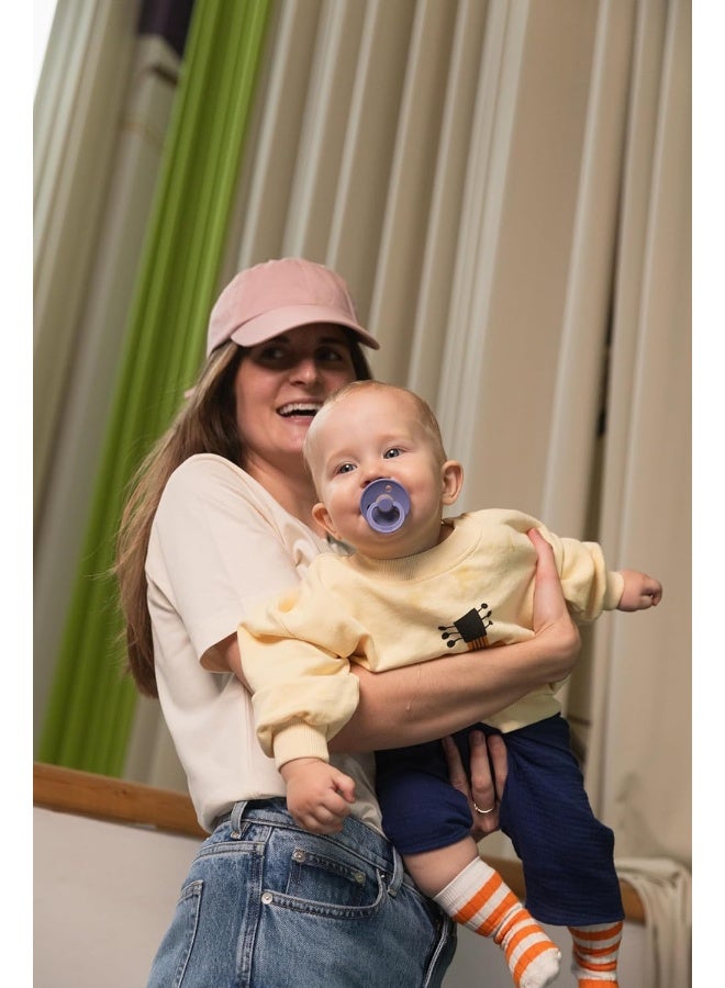 BIBS Colour 2 Pack Natural Rubber Pacifiers - Bubblegum/Peri - Image 5