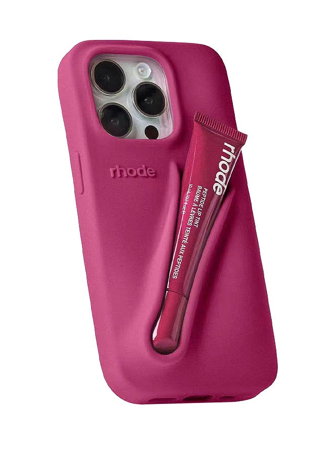 rhode Peptide Lip Tint (Raspberry Jelly) + Summer Lip Case Case (Raspberry Jelly) - Limited Edition Suitable For iPhone 16 Pro Max Case - Image 1
