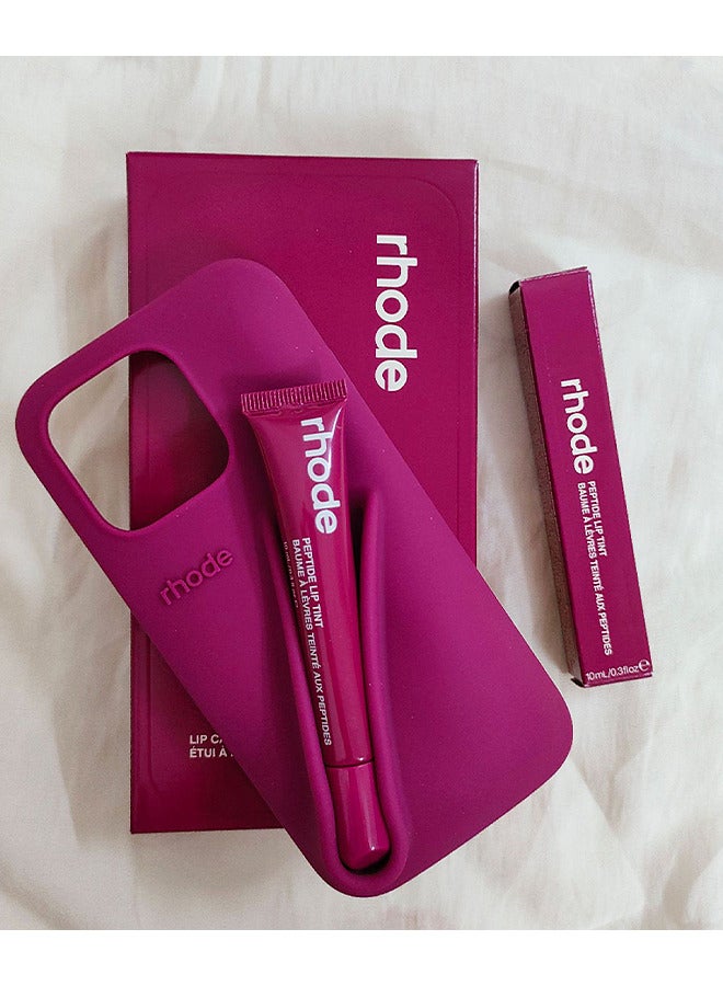 rhode Peptide Lip Tint (Raspberry Jelly) + Summer Lip Case Case (Raspberry Jelly) - Limited Edition Suitable For iPhone 16 Pro Max Case - Image 2