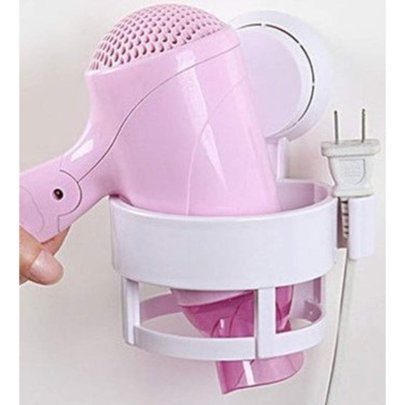 POPLEY Wall Mount Bathroom Hair Dryer Holder with Vacuum Suction Cup Hair Care Tools Holder (Multicolor) - Image 3
