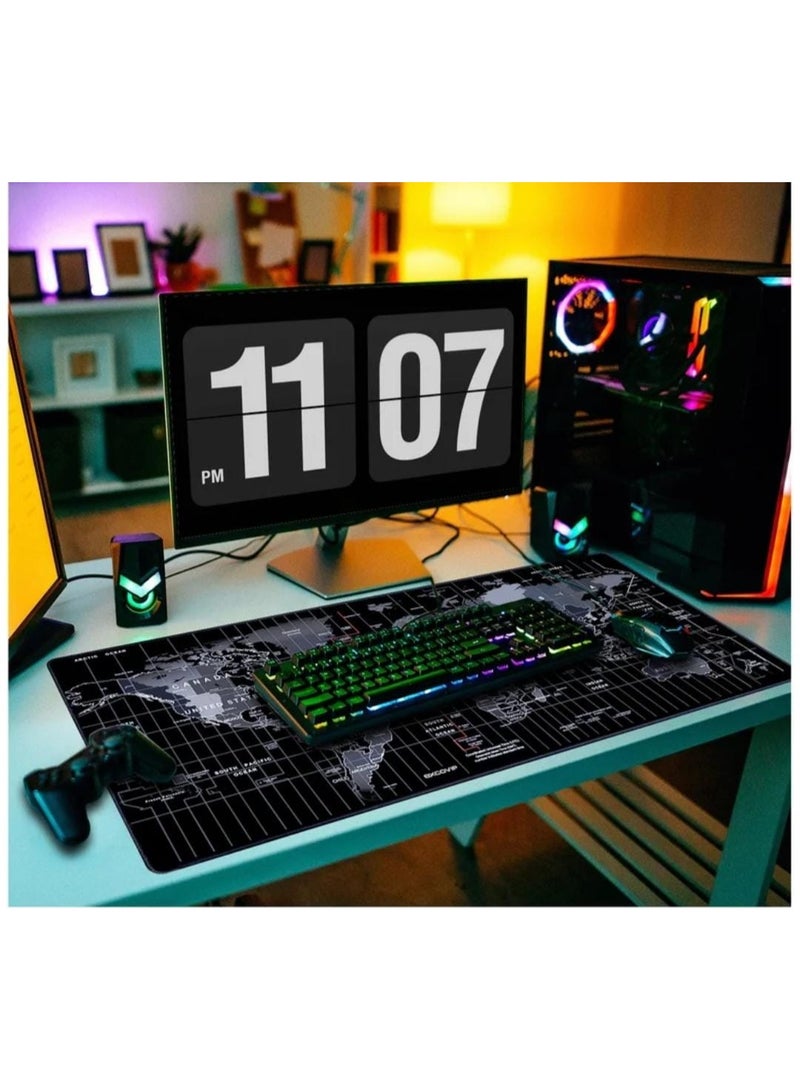 Premium World Map Extended Gaming Mouse Pad – Large Desk Mat, Non-Slip Rubber Base, Waterproof Surface, Office & Home Computer Accessories - Image 2
