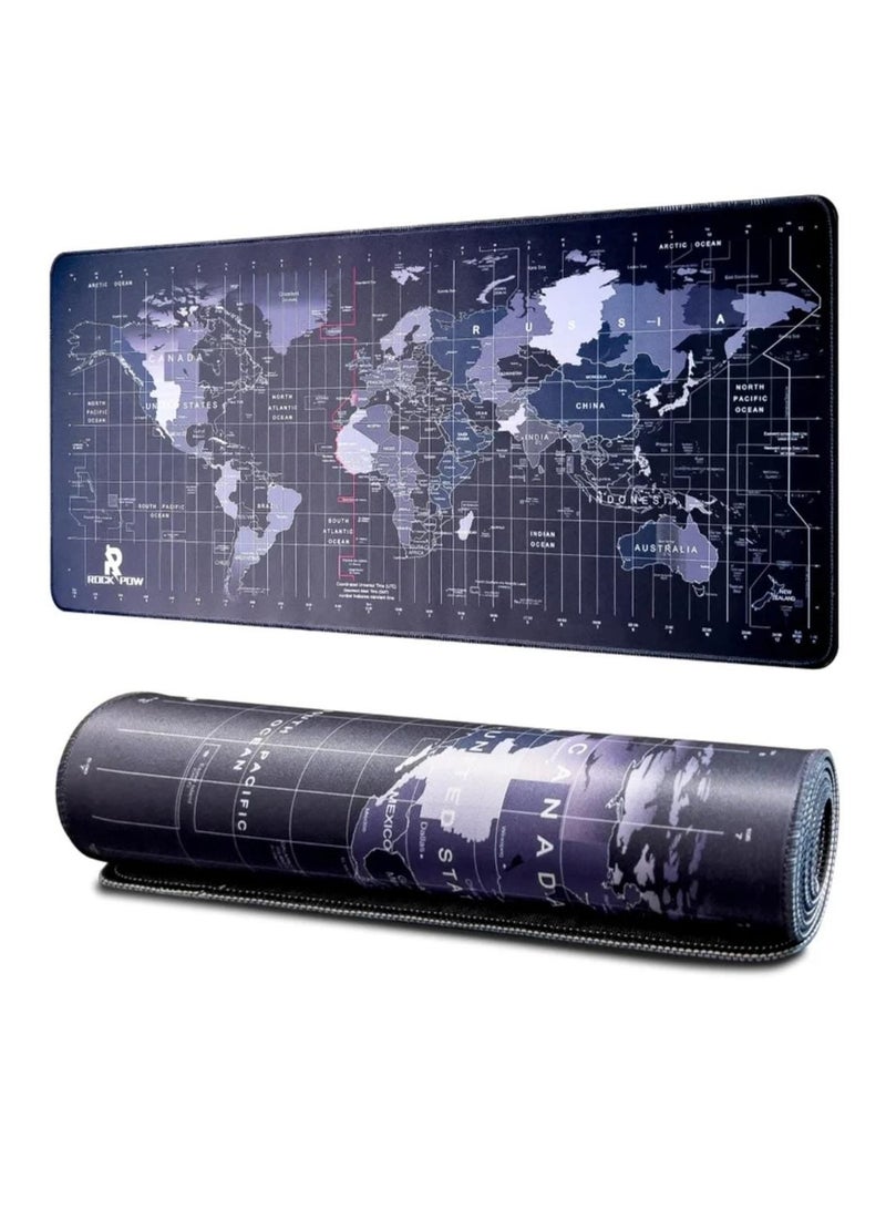 Premium World Map Extended Gaming Mouse Pad – Large Desk Mat, Non-Slip Rubber Base, Waterproof Surface, Office & Home Computer Accessories - Image 5