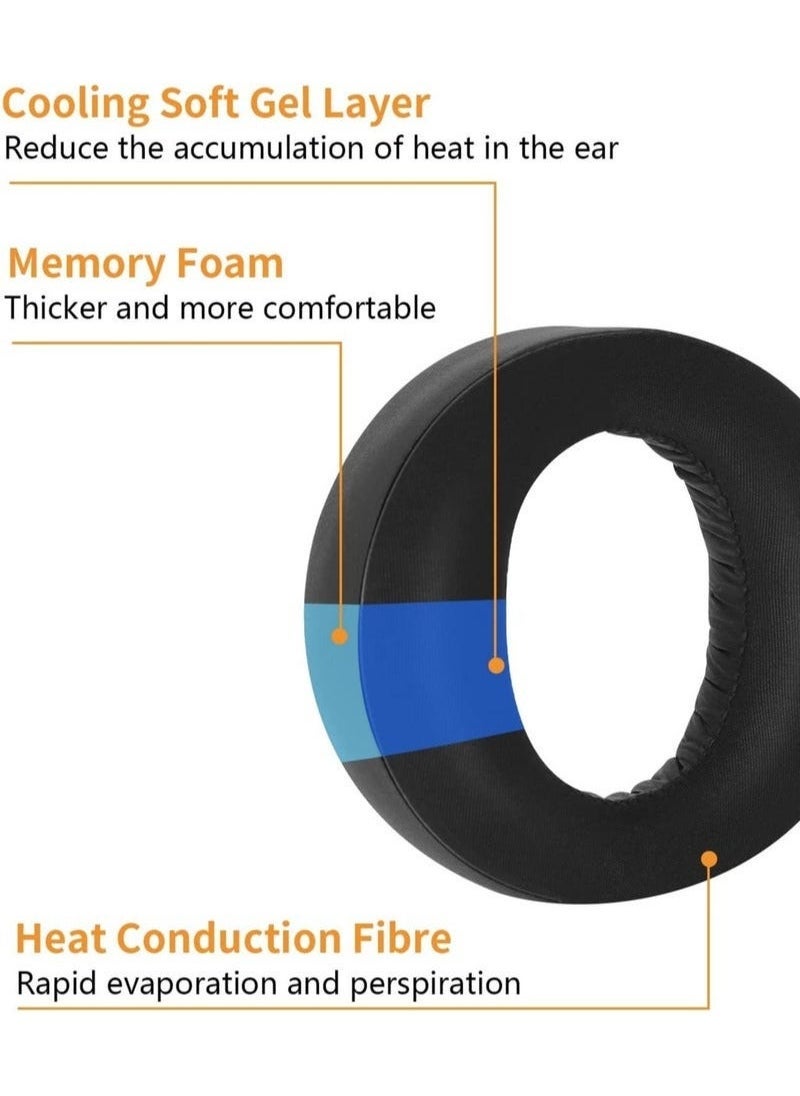 PS5 Headset Earpads Cooling Gel Pulse 3D Wireless Ear Pads Cushions Replacement for Sony Playstation 5/PS5/Pulse 3D Wireless Gaming Headset, Soft and Comfortable Ear Cups Accessories (Black) - Image 3