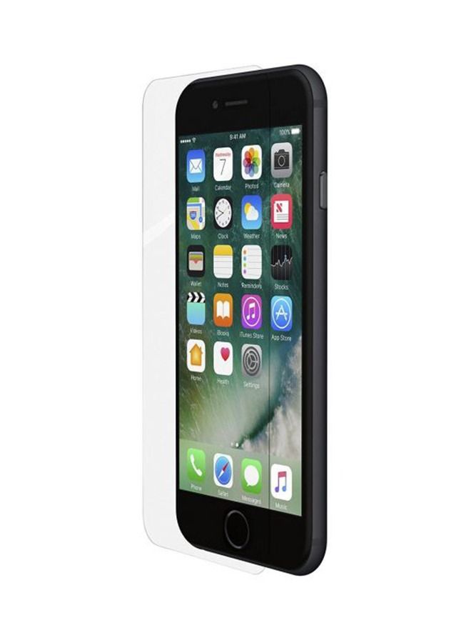 واقي شاشة من الزجاج المقوى لهاتف آيفون 7 من أبل شفاف