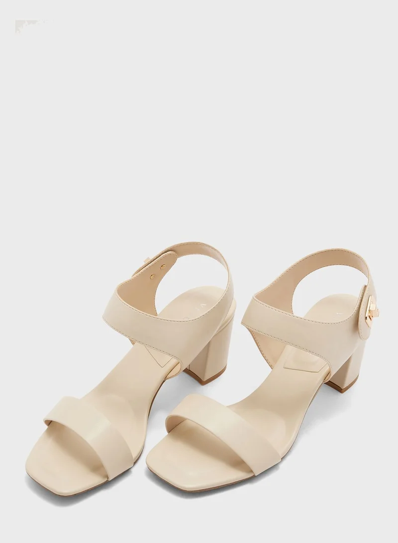 Vincci Ankle Strap Mid Heel Sandals