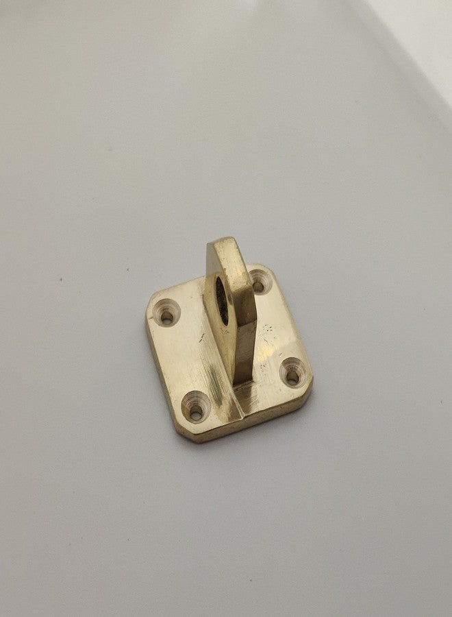 BRASS INDIA Full Brass CHAPRAS | Door/Drawer/Box Handlesets Handle Lock | Size: 5 inches 3mmThick| Peti Handle Lock | Jewellery/Makeup Box Handle | 225 GMS | Pack of 1 - Image 4