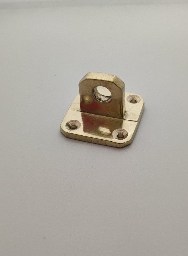 BRASS INDIA Full Brass CHAPRAS | Door/Drawer/Box Handlesets Handle Lock | Size: 5 inches 3mmThick| Peti Handle Lock | Jewellery/Makeup Box Handle | 225 GMS | Pack of 1 - Image 3